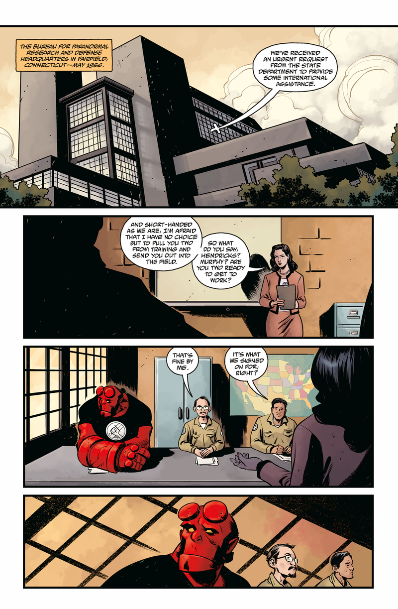 Illustration for article titled A Look Inside Hellboy's Latest Historical Adventure in Hellboy and the BPRD: 1956